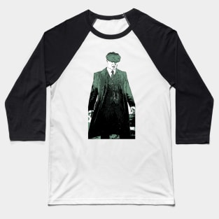 Thomas Shelby stands there emotionally, well dressed, and looks down as abstract comic art Baseball T-Shirt